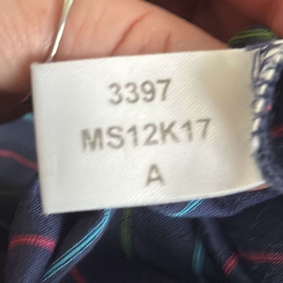 Peter Millar Mens Blue Pink Green Striped Short Sleeve Polo Shirt size xl LOOK - Picture 6 of 7